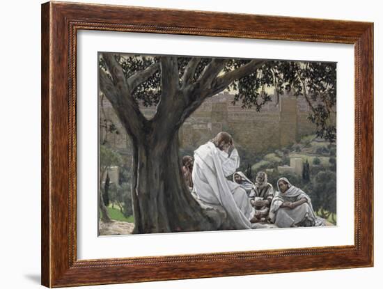 Christ Foretelling the Destruction of the Temple, Illustration for 'The Life of Christ', C.1886-94-James Tissot-Framed Giclee Print