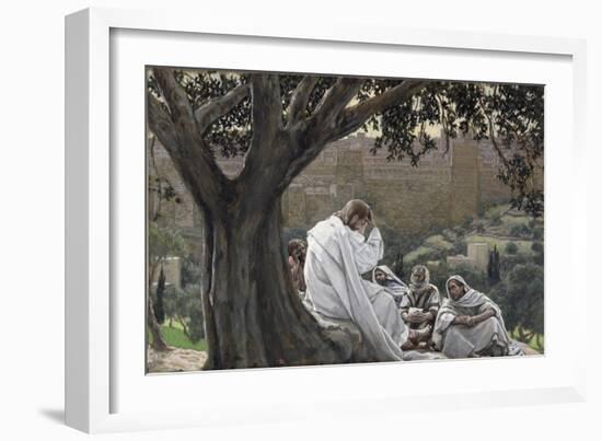 Christ Foretelling the Destruction of the Temple, Illustration for 'The Life of Christ', C.1886-94-James Tissot-Framed Giclee Print