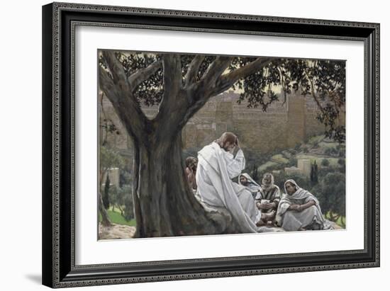 Christ Foretelling the Destruction of the Temple, Illustration for 'The Life of Christ', C.1886-94-James Tissot-Framed Giclee Print