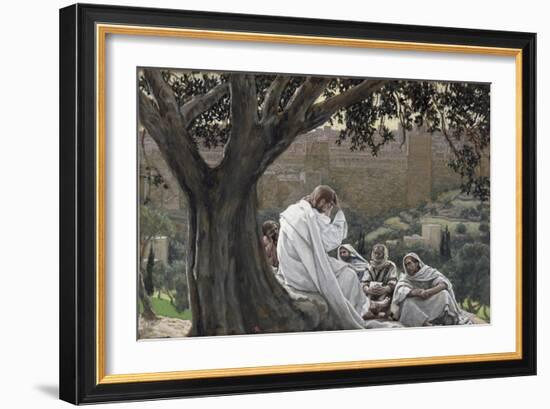 Christ Foretelling the Destruction of the Temple, Illustration for 'The Life of Christ', C.1886-94-James Tissot-Framed Giclee Print