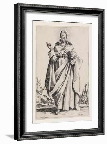 Christ from Les Grands Apôtres (The Large Apostles), 1631 (Etching)-Jacques Callot-Framed Giclee Print