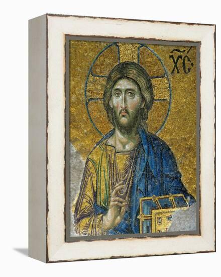 Christ, from the Deesis in the North Gallery, Byzantine Mosaic, 12th Century-null-Framed Premier Image Canvas