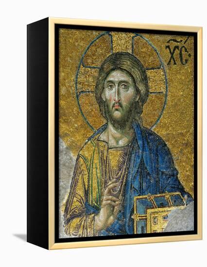 Christ, from the Deesis in the North Gallery, Byzantine Mosaic, 12th Century-null-Framed Premier Image Canvas