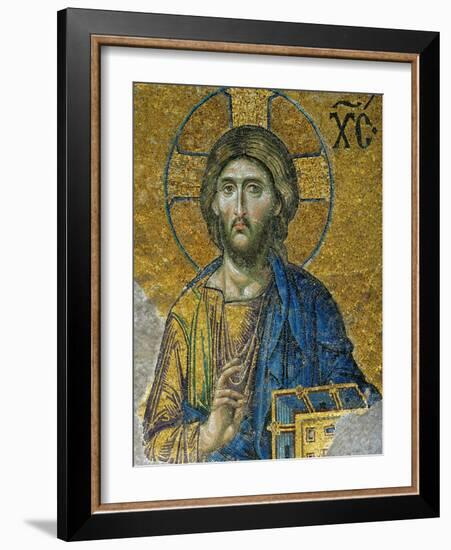 Christ, from the Deesis in the North Gallery, Byzantine Mosaic, 12th Century-null-Framed Giclee Print