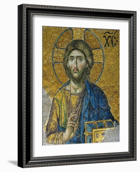 Christ, from the Deesis in the North Gallery, Byzantine Mosaic, 12th Century-null-Framed Giclee Print