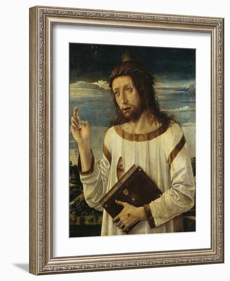 Christ Giving His Blessing-Giovanni Bellini-Framed Giclee Print