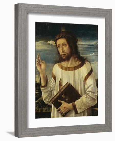 Christ Giving His Blessing-Giovanni Bellini-Framed Giclee Print