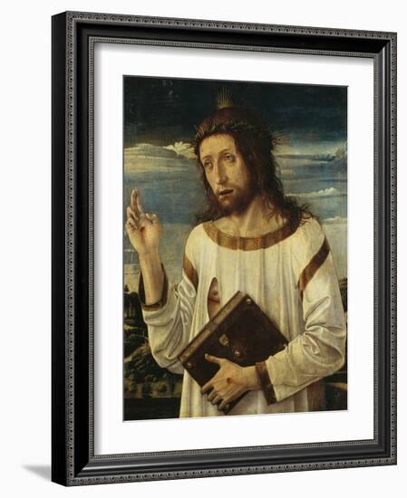 Christ Giving His Blessing-Giovanni Bellini-Framed Giclee Print