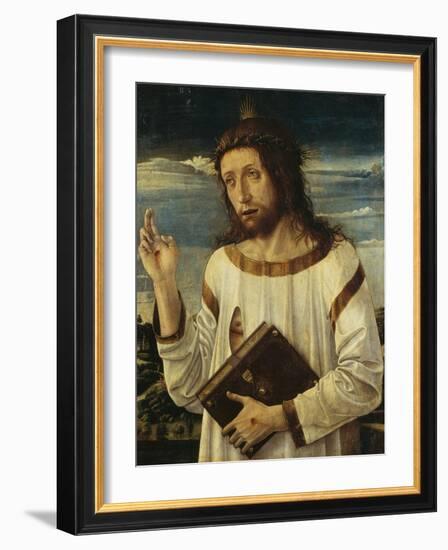 Christ Giving His Blessing-Giovanni Bellini-Framed Giclee Print