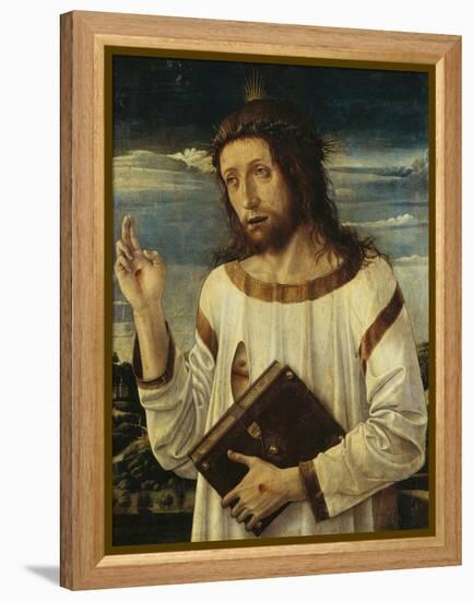 Christ Giving His Blessing-Giovanni Bellini-Framed Premier Image Canvas