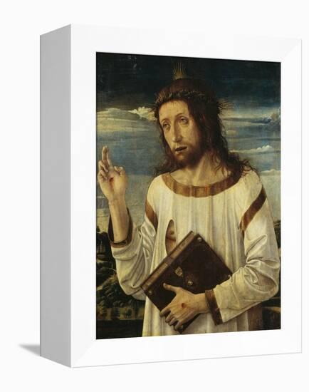 Christ Giving His Blessing-Giovanni Bellini-Framed Premier Image Canvas