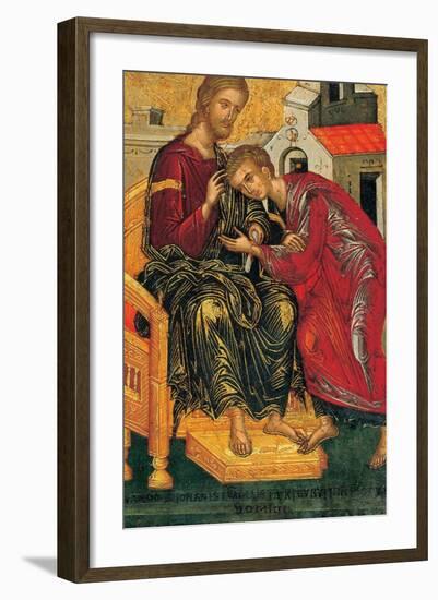 Christ Giving the Benediction to John the Evangelist, C. 1450-Andreas Ritzos-Framed Giclee Print