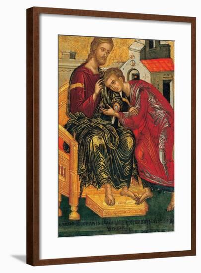 Christ Giving the Benediction to John the Evangelist, C. 1450-Andreas Ritzos-Framed Giclee Print