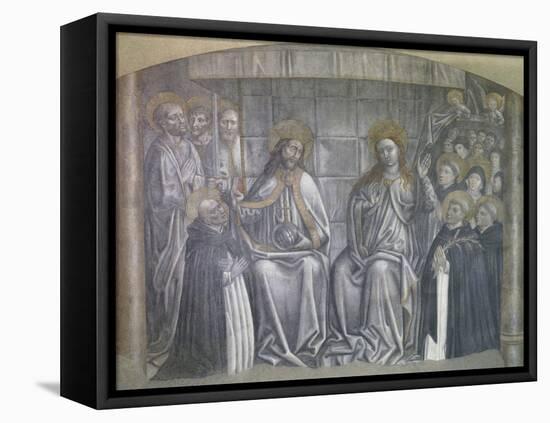 Christ Giving World to Saint Dominic in Presence of Virgin Mary-Carlo Brancaccio-Framed Premier Image Canvas