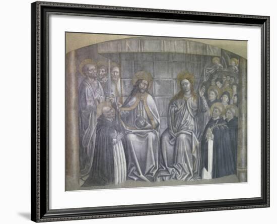 Christ Giving World to Saint Dominic in Presence of Virgin Mary-Carlo Brancaccio-Framed Giclee Print