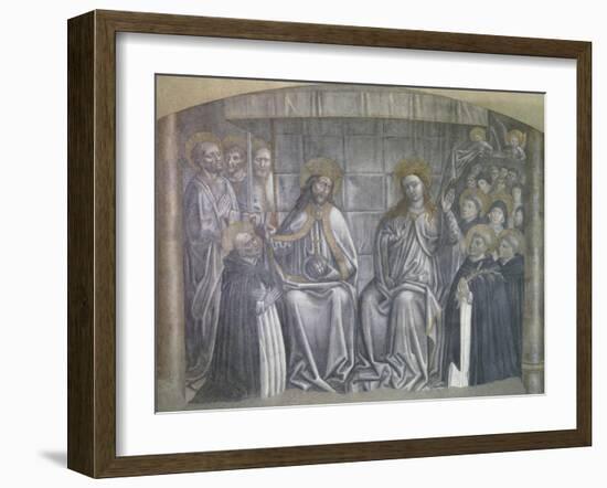 Christ Giving World to Saint Dominic in Presence of Virgin Mary-Carlo Brancaccio-Framed Giclee Print