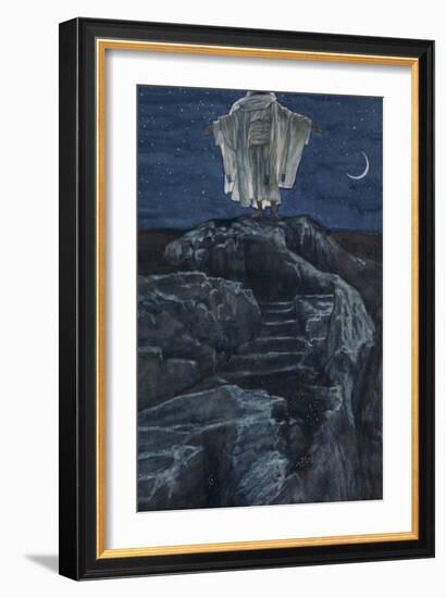 Christ Goes to the Mountain to Pray-James Tissot-Framed Giclee Print