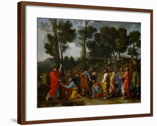 Christ Handing the Keys to Saint Peter-Nicolas Poussin-Framed Giclee Print