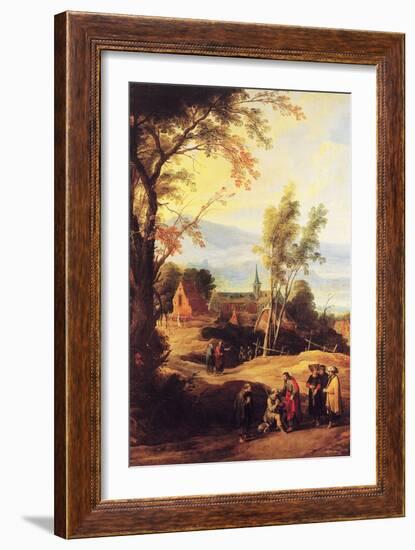 Christ Healing a Blind Man by Momper-Joos de Momper-Framed Art Print