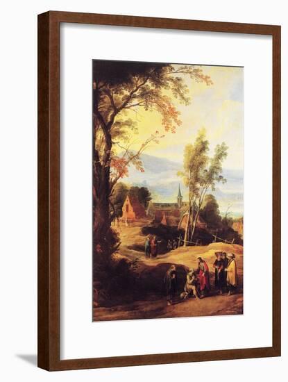 Christ Healing a Blind Man by Momper-Joos de Momper-Framed Art Print