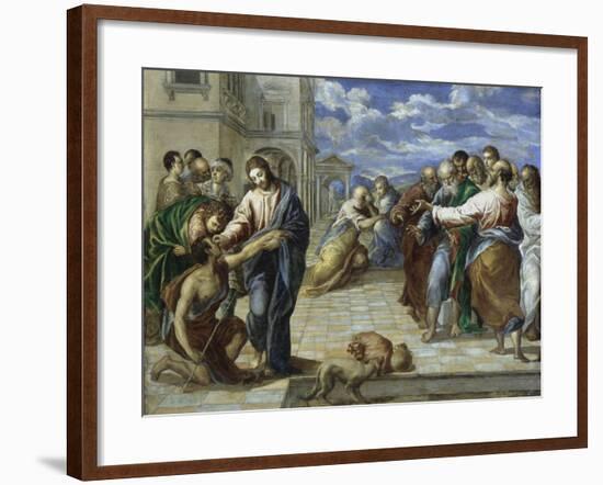 Christ Healing the Blind-El Greco-Framed Giclee Print