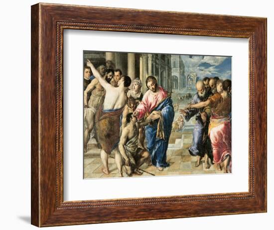 Christ Healing the Blind-El Greco-Framed Giclee Print