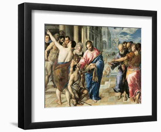 Christ Healing the Blind-El Greco-Framed Giclee Print