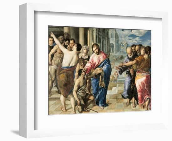 Christ Healing the Blind-El Greco-Framed Giclee Print