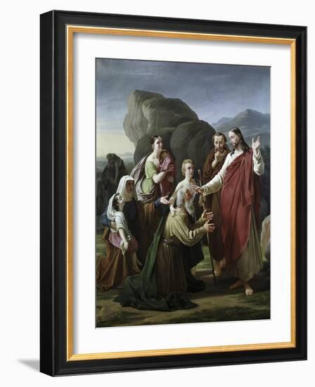 Christ Healing the Blind-Martinus Rorbye-Framed Giclee Print