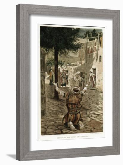 Christ Healing the Lepers at Capernaum, C1890-James Jacques Joseph Tissot-Framed Giclee Print