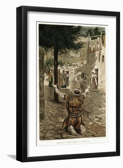 Christ Healing the Lepers at Capernaum, C1890-James Jacques Joseph Tissot-Framed Giclee Print