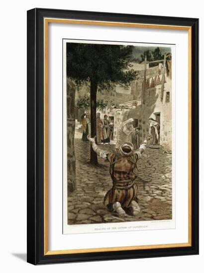 Christ Healing the Lepers at Capernaum, C1890-James Jacques Joseph Tissot-Framed Giclee Print