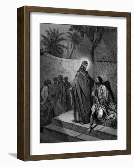 Christ Healing the Man Sick of the Palsy, 1866-Gustave Doré-Framed Giclee Print