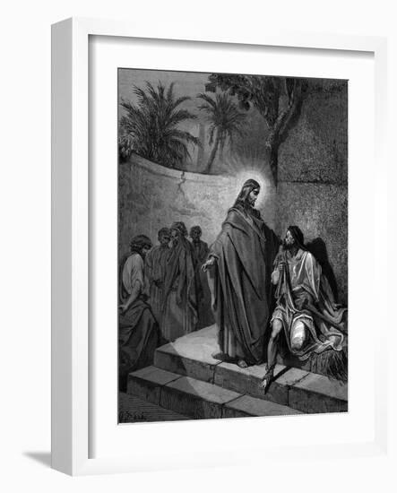 Christ Healing the Man Sick of the Palsy, 1866-Gustave Doré-Framed Giclee Print