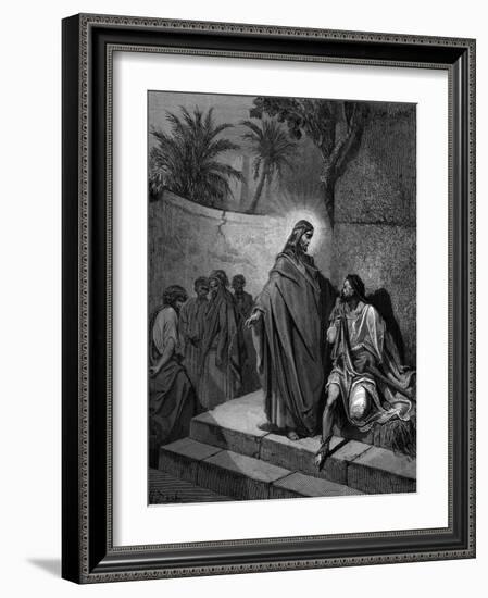 Christ Healing the Man Sick of the Palsy, 1866-Gustave Doré-Framed Giclee Print