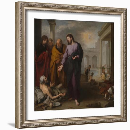 Christ Healing the Paralytic at the Pool of Bethesda, 1667-1670-Bartolomé Estebàn Murillo-Framed Giclee Print