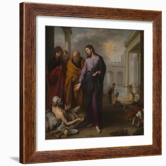 Christ Healing the Paralytic at the Pool of Bethesda, 1667-1670-Bartolomé Estebàn Murillo-Framed Giclee Print