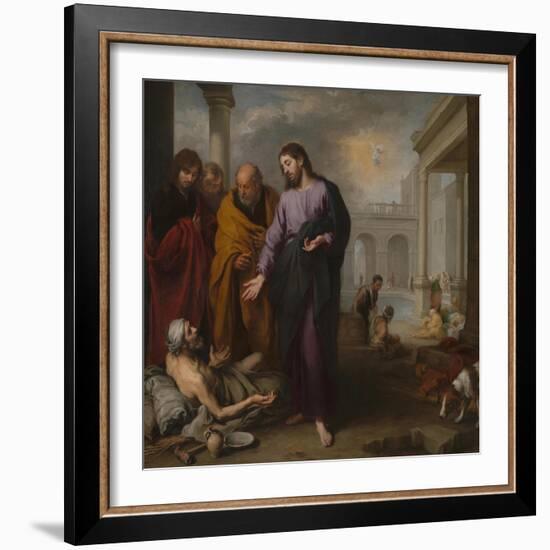 Christ Healing the Paralytic at the Pool of Bethesda, 1667-1670-Bartolomé Estebàn Murillo-Framed Giclee Print