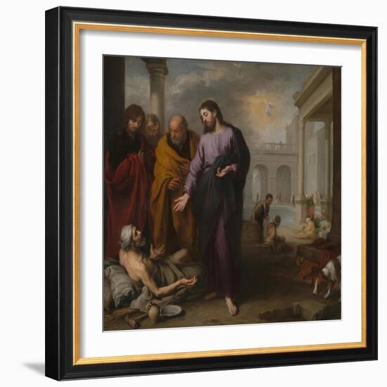 Christ Healing the Paralytic at the Pool of Bethesda, 1667-1670-Bartolomé Estebàn Murillo-Framed Giclee Print