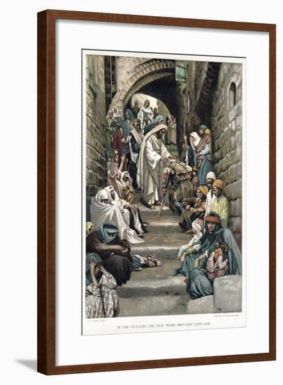 Christ Healing the Sick Brought to Him in the Villages, C1890-James Jacques Joseph Tissot-Framed Giclee Print