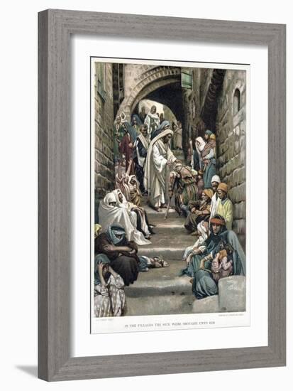 Christ Healing the Sick Brought to Him in the Villages, C1890-James Jacques Joseph Tissot-Framed Giclee Print