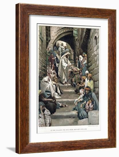 Christ Healing the Sick Brought to Him in the Villages, C1890-James Jacques Joseph Tissot-Framed Giclee Print