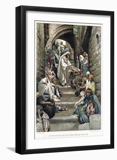Christ Healing the Sick Brought to Him in the Villages, C1890-James Jacques Joseph Tissot-Framed Giclee Print