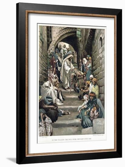 Christ Healing the Sick Brought to Him in the Villages, C1890-James Jacques Joseph Tissot-Framed Giclee Print