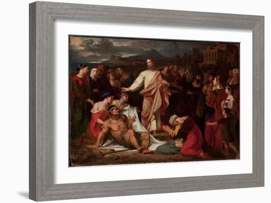 Christ Healing the Sick (Oil on Board)-Washington Allston-Framed Giclee Print