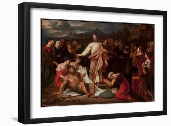 Christ Healing the Sick (Oil on Board)-Washington Allston-Framed Giclee Print