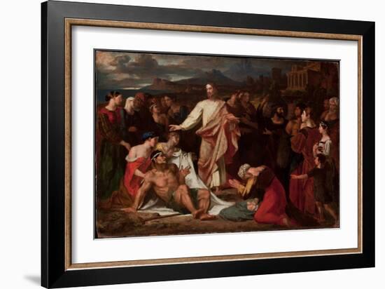 Christ Healing the Sick (Oil on Board)-Washington Allston-Framed Giclee Print