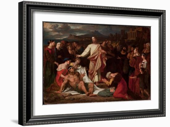 Christ Healing the Sick (Oil on Board)-Washington Allston-Framed Giclee Print