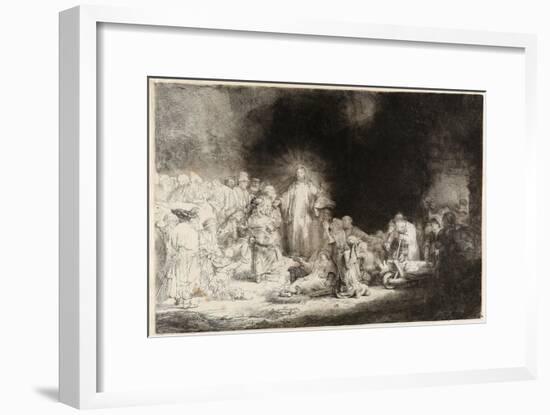 Christ Healing the Sick (The Hundred Guilder Prin)-Rembrandt van Rijn-Framed Giclee Print