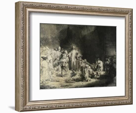 Christ Healing the Sick: the 'Hundred Guilder Print', C. 1649-Rembrandt van Rijn-Framed Giclee Print